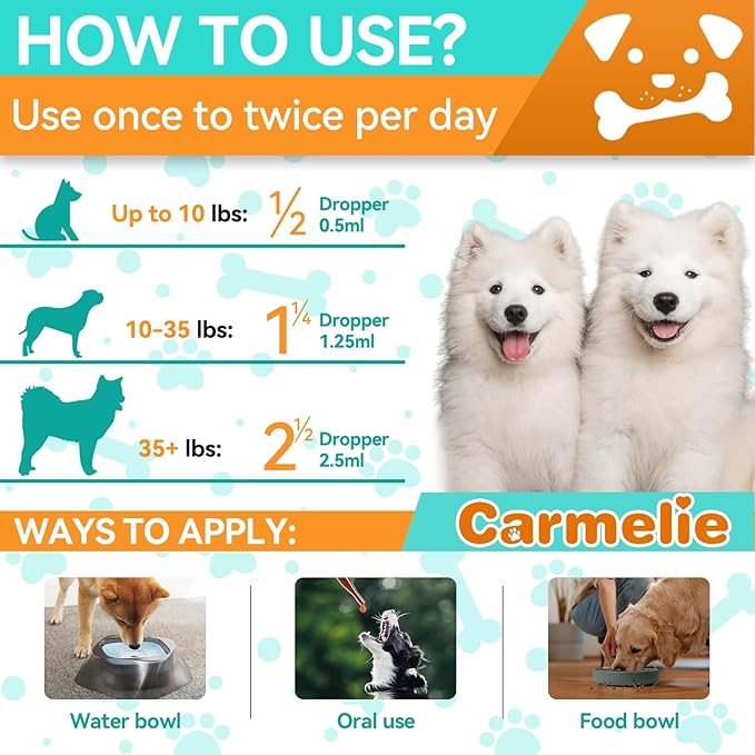 Flea and Tick Prevention for Dog, Natural Oral Flea & Tick Support Drops with Omega-3 for Puppy Pets - Supports Healthy Skin & Coat - Oral Supplement for All Breeds and Ages - Chicken