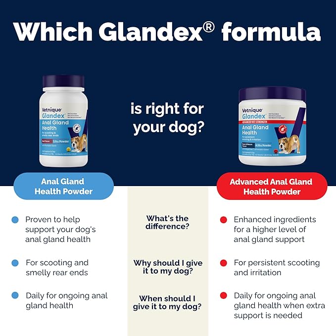 Vetnique Glandex Dog Fiber Supplement Powder for Anal Glands with Pumpkin, Digestive Enzymes & Probiotics - Vet Recommended (Regular or Advanced Strength) - Boot The Scoot (5.5oz Powder, Beef Liver)