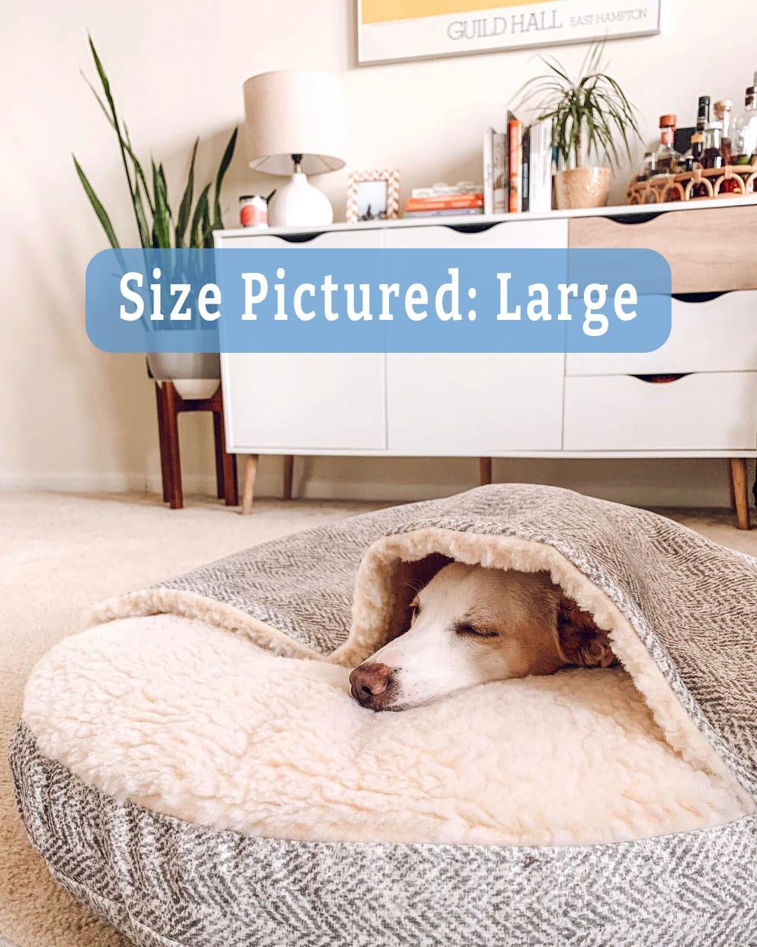 Snoozer Luxury Microsuede Cozy Cave Pet Bed, Show Dog Collection, Extra Large, Palmer Dove