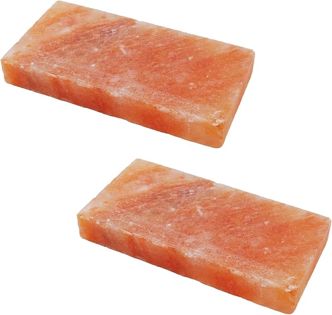 kathson Himalayan Salt Block for Horses,Pack of 2 (8 x 4 x1 Inche) Natural Mineral Salt Block with Vital Minerals Animal Licking Salt Brick for Deer Cattle Sheep and Other Livestock