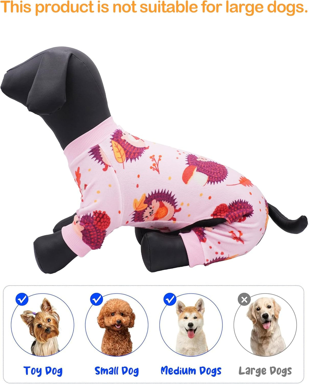 PET SHOW 4 Pack Fall Small Dog Pajamas Thanksgiving Clothes Doggies Girl Boy Soft Stretchy PJs Autumn Jumpsuit Puppy Cats Onesies Outfits with Sleeve Pets Dachshund Costume S