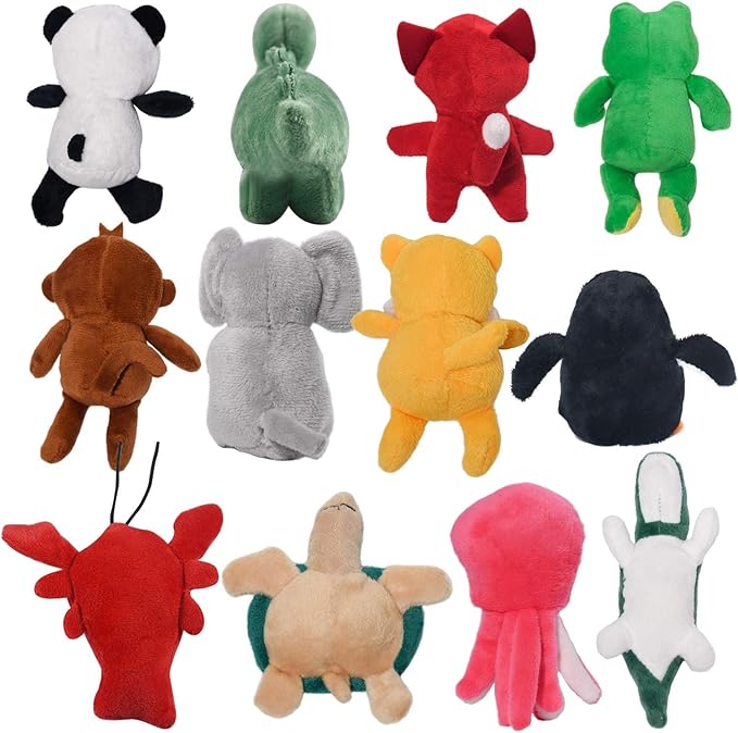 LEGEND SANDY Squeaky Dog Toys for Puppy Small Medium Dogs, Stuffed Samll Dog Toys Bulk with Plush Pet Doggie Toy Set, Cute Safe Pet Chew 12 Pack for Puppies Teething