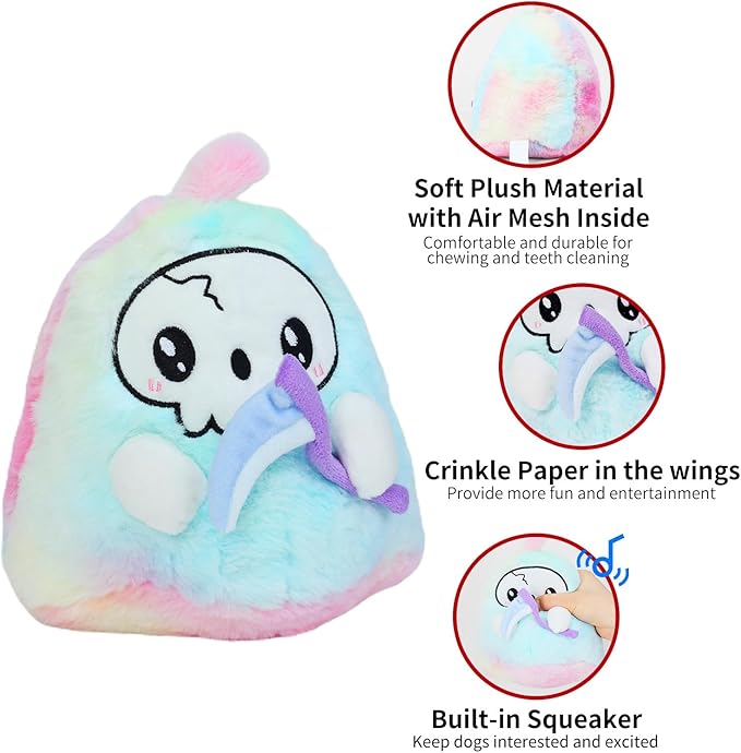 DODODOLA Dog Toys Puppy Toys Cute Squeaky Dog Toy with Crinkle Paper Stuffed Plush Halloween Dog Toys for Small Medium Large Dogs
