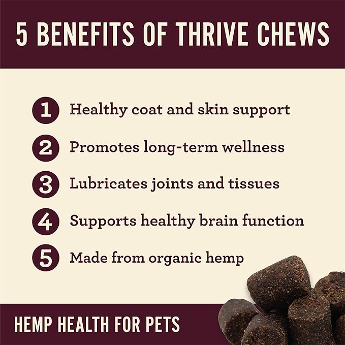 Hemp Well Thrive Oil for Dogs and Cats – Supports Hip, Joint, and Heart Health, Promotes Immune Support, Strengthens Skin and Coat, Organically Sourced – 2 Ounces