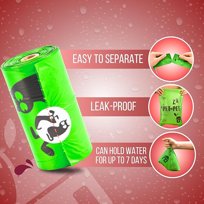 Pet N Pet Poop Bags For Dogs, Green 270 Counts Lavender Scented Dog Poop Bags Rolls, Dog Bag, Pet Waste Bag