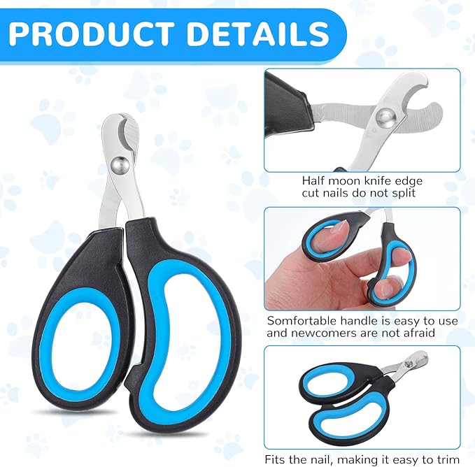 20 Pcs Cat Nail Clipper Bulk Kitten Claw Trimmer Pet Nail Cutter Claw Care for Cats, Kittens, Bunny, Puppy, Rabbit, Gatos, and More