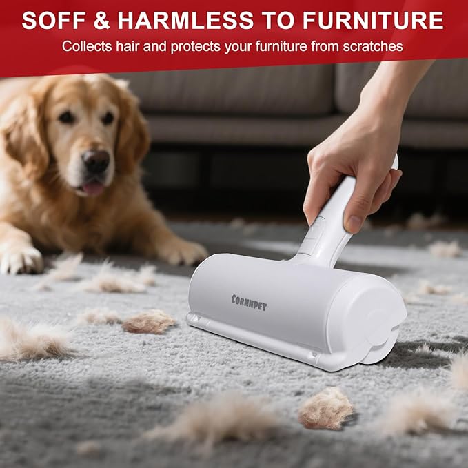 Pet Hair Removal Tool – Reusable Lint Roller for Dogs & Cats – Self-Cleaning Fur Remover Brush - Portable, Multi-Surface Fur Removal Tool - Pet Hair Removal Tool for Car & Home