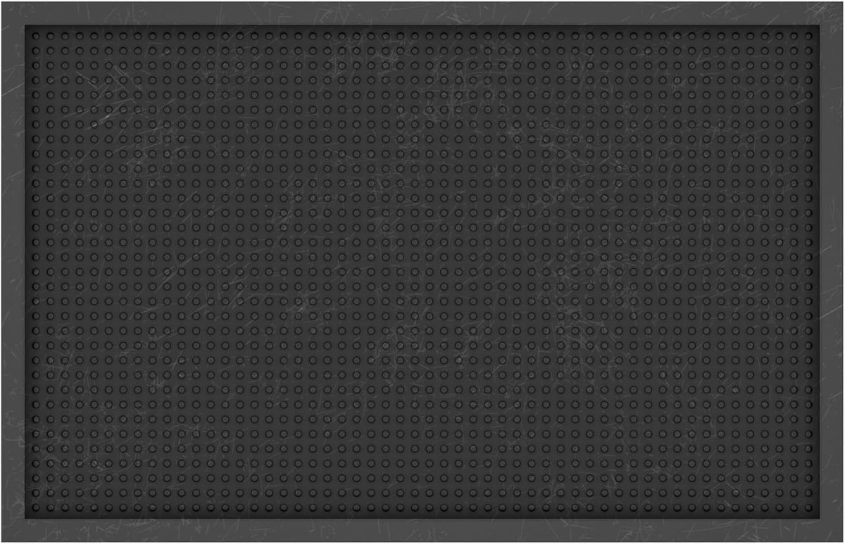 Ottomanson Indoor/Outdoor Boot Tray Non-Slip Doormat Modern Entryway Mat for Entryway Patio Backyard Garage, 17.5" x 27", Black