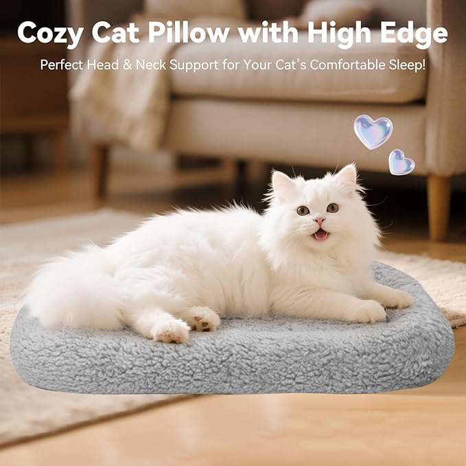 Cat Bed Washable Indoor Cat Cushion Bed, Soft and Cozy Plush Pet Bed-M