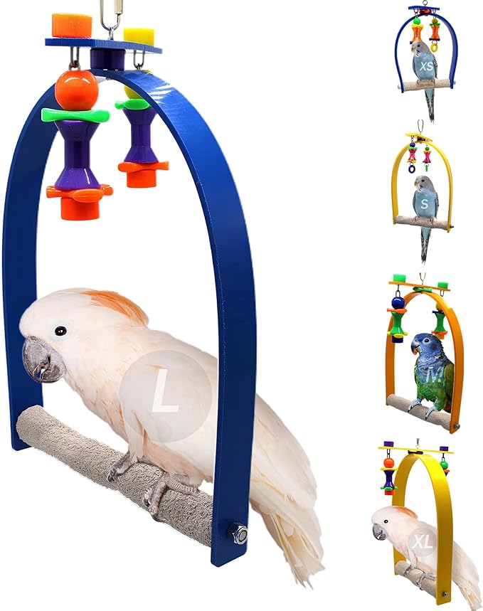 Sweet Feet and Beak Large Whirly Bird - Perfect Cage Toy Stimulates Visual and Physical Activity - Safe, Non-Toxic, Cage Accessories for Large Birds