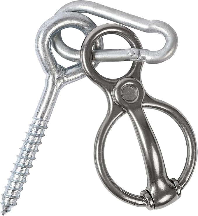 Blocker tie Ring for Horses,Horse tack and Supplies Horse Accessories,Horse tie Ring Prevents Horses from Pulling Back Sturdy Stainless Steel