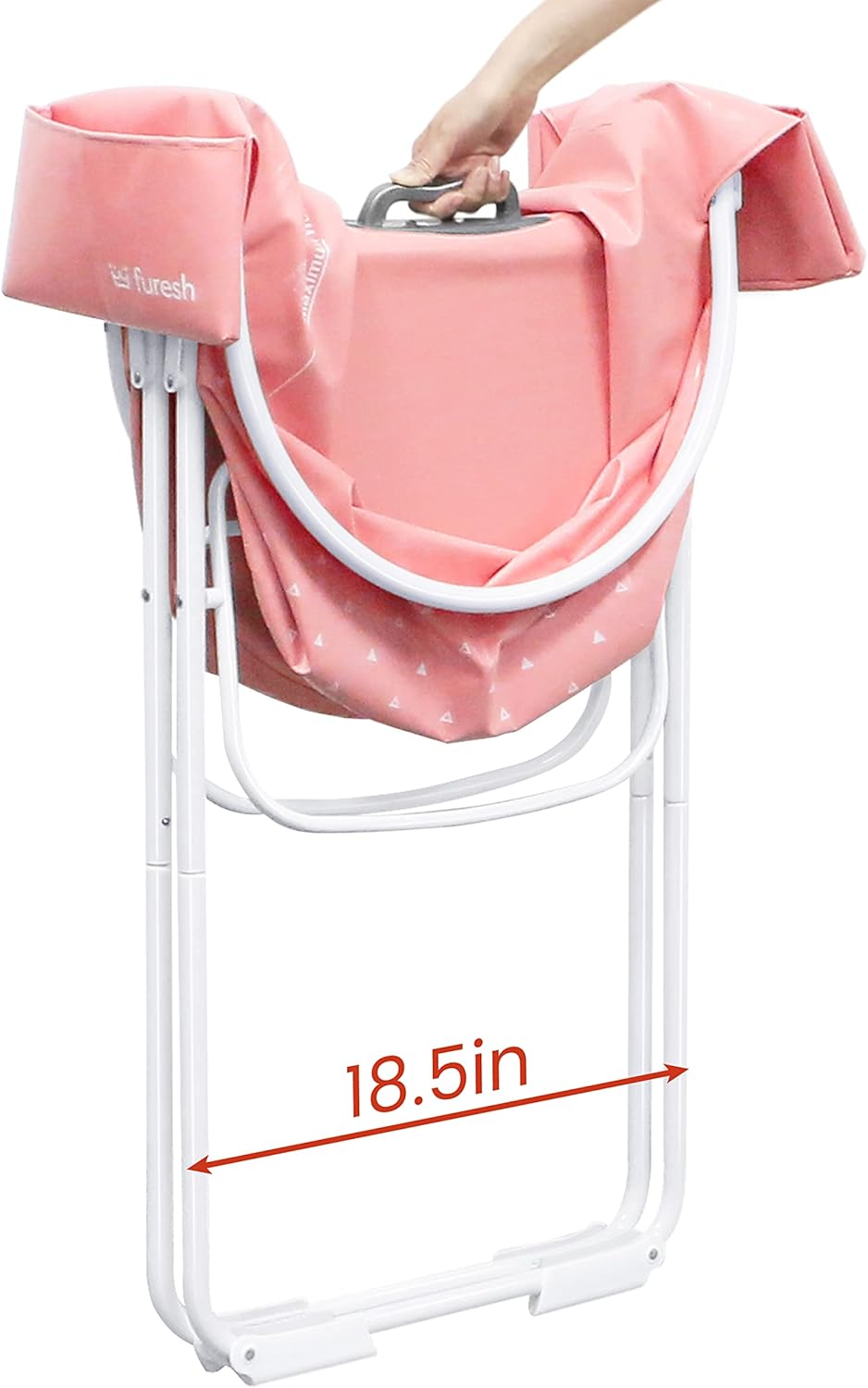 Little Dipper Dog Bath Tub and Wash Station for Bathing Shower and Grooming, Elevated Foldable and Portable, Indoor and Outdoor, for Small and Medium Size Dogs, Cats and Other Pet (Pink)
