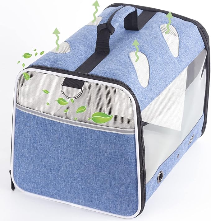 Bird Carrier, Bird Travel Carrier for Parrot with Wooden Perch and Tray, Bird Carrying Carrier(Blue, Bird Carrier)