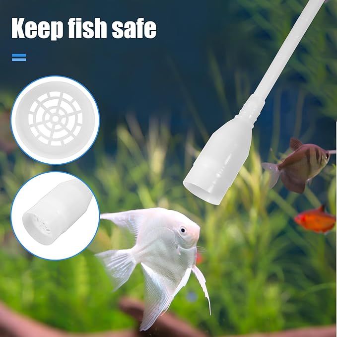 AQUANEAT Aquarium Vacuum Siphon, Fish Tank Water Changer, Gravel Cleaner, Hand Pump