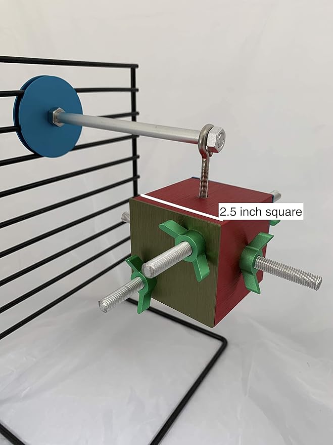 Busy Box Bird Foraging Toy | Interactive Treat Dispenser | Promotes Natural Foraging Behavior | Bird Cage Accessories for Medium to Extra Large Birds | Colorful Toys for Parrots, Cockatiel, Cockatoos