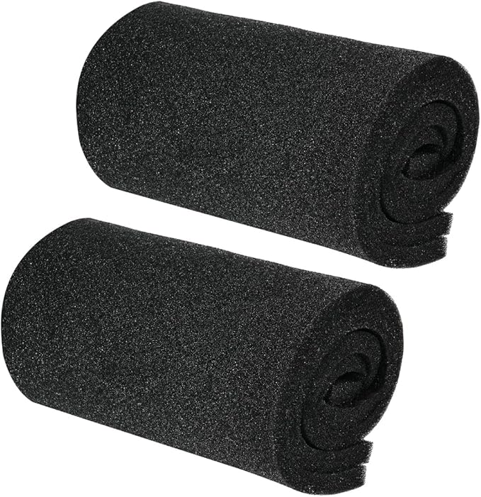 AQUANEAT Aquarium Bio Sponge Filter Media Pad Cut-to-Size Open Cell Foam Sheet for Fish Tank Sump (28" x 11" x 0.5")