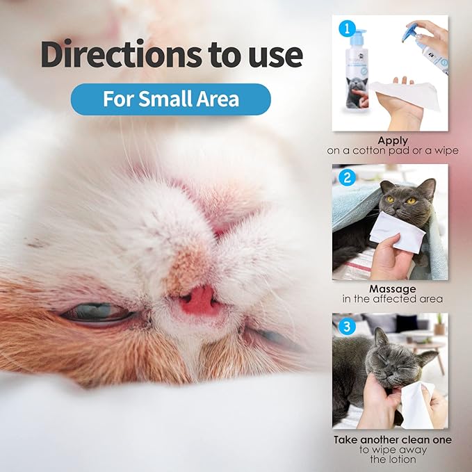 Mooncat Cat Acne Chin Treatment Oil & Cleaner - Feline Chin Acne Care for Blackheads, Kitty Acne, Cat Chin Acne Cleaner, Fast Acting, No-Rinse Ease (Wipe Off), Safe Lickable - 5 fl oz (150ml)