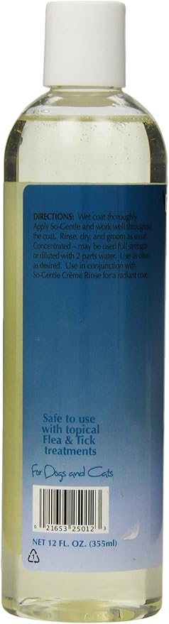 Bio-Groom So-Gentle Hypoallergenic Dog Shampoo - Tearless, Cat & Dog Bathing Supplies, Puppy Shampoo for Gentle Skin, Cruelty-Free, Made in USA, Tear-Free Dog Products - 12 fl oz 1-Pack