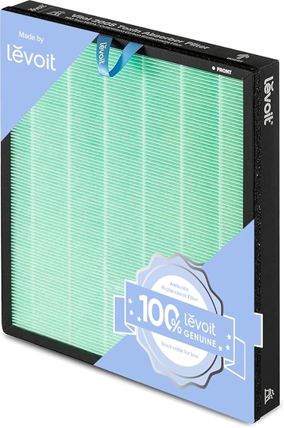 LEVOIT Genuine Vital 200S-P Air Purifier Toxin Absorber Replacement Filter, Supports HEPA Sleep Mode, High-Efficiency Activated Carbon Filter for Odor, Pollen, Vital 200S-RF-TX, 1 Pack, Green