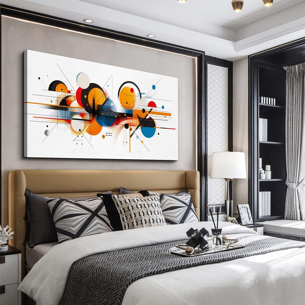 hyidecorart Large Wall Art For Living Room Wall Decorations For Bedroom Line Color Block Abstract Pictures Artwork Hang Pictures For Office Decor Hotel Canvas Prints Art Modern Wall Decoration