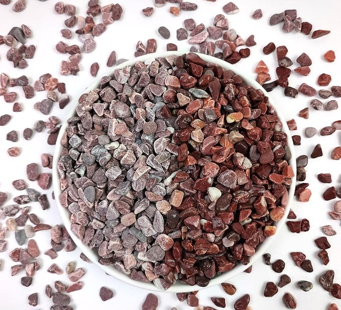 5LB Succulent and Cactus Gravel Pebbles, 1/5 Inch Natural Decorative Polished Stones, River Rocks for Vases Gardening Indoor and Outdoor Decorative Rocks, Red