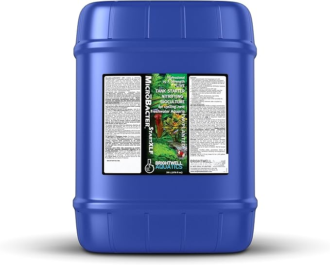 Brightwell Aquatics MicroBacterStart XLF - 15X Concentrated Live Tank Starter for Cycling New Freshwater Aquarium and Establishing Nitrifying Bacteria