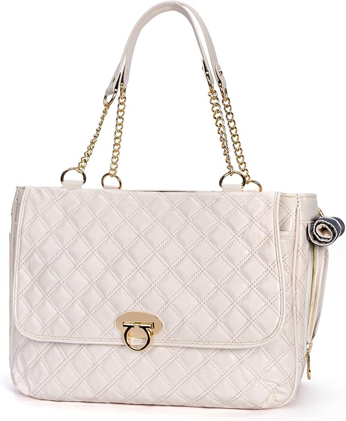 Fashion Pet Carrier Dogs Cat Small Animals Purse Bag, Leather Pet Carriers Dog Puppy Kitten Tote Travel Handbag TSA Airline-Approved