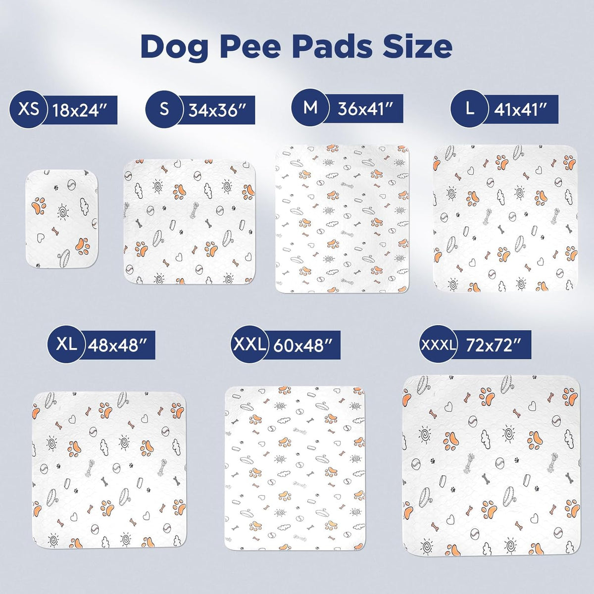 Washable Pee Pads for Dogs, 2 Pack Large 48"x48" Super Absorbent Reusable Pads for Dog Training Pads, 100% Waterproof Non-Slip Pee Pads Whelping Pads Dog Playpen Pads Crate Mat Bed Pads Dog Products