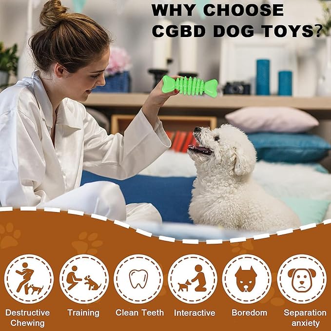 Puppy Toys, 6 Pack Dog Chew Toys for Puppy, Cute Green Small Dog Toys Teething Toys for Puppies, Soft Durable Interactive Chew Toy for Small Dogs
