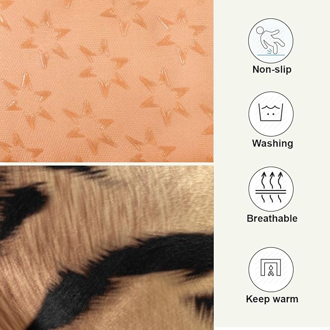 Tiger Print Pet Bed Cute Dog Bed Mat Absorbing Non Slip Pad Pet Sleeping Mat for Small, Medium, and Large Dogs Puppy Cat 24 in x 18 in