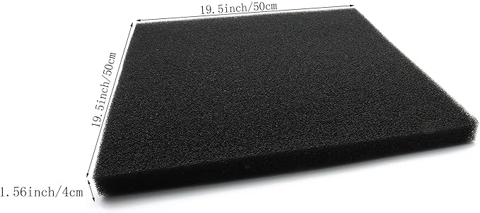 ALEGI Aquarium Filter Sponge, Biological and Mechanical Sponge Filter Pad for Fish Tank (19.5" x 19.5" x 1.56")