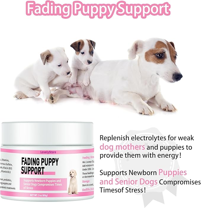 4 in 1 Whelping Kit for Dogs - Whelping Calcium Paste, Probiotic Paste, Fading Puppy Support & Puppy Milk Replacer - Essential Dog Whelping Supplies for Safe Delivery, Strong Puppies & Nursing Support