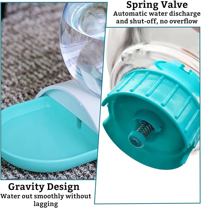Hamiledyi Automatic Water Dispenser for Cats and Dogs - 2.8 Liter Gravity Pet Water Station, Spill-Proof Spherical Waterer for Puppies, Kittens and Rabbits