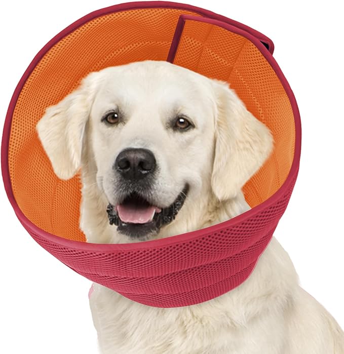 Soft Dog Cone Collar Alternative to Stop Licking, Comfy E Cones for Large Medium Dogs After Surgery, Comfortable Elizabethan Recovery Head Ecollars of Shame, XL Pet Neuter Neck Collars Anti Licking