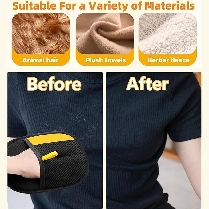 2pcs Pet Hair Removal Glove,Pet Hair Remover Glove for Cats & Dogs,Upgraded Animal Fur Removal Tool, Reusable Cats & Dogs Grooming Gloves for Hair Removal