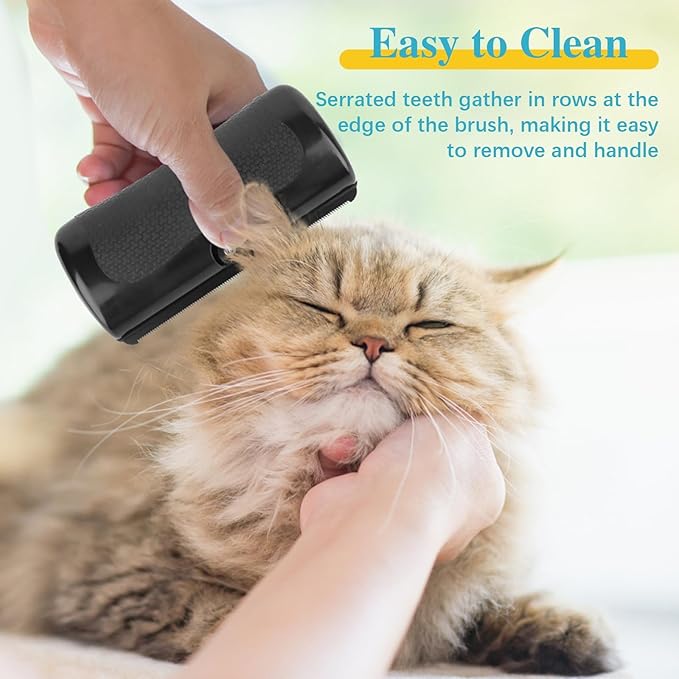 2025 Upgrade Deshedting Dog Brush & Cat Brush - Dog Undercoat Brushs with Comfort Grip, Pet Hair Removal Tool for Shedding - Fits Short Hair Pets (4 Inches)
