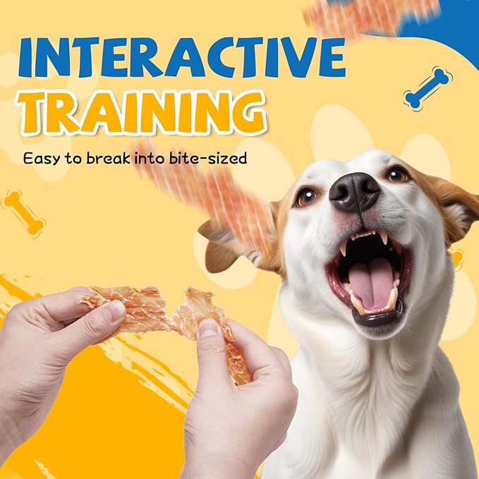 gazeupon Chicken Jerky Dog Treat,Training Treats for Dogs w/Glucosamine Chondroitin, High Protein, Made with Real Chicken