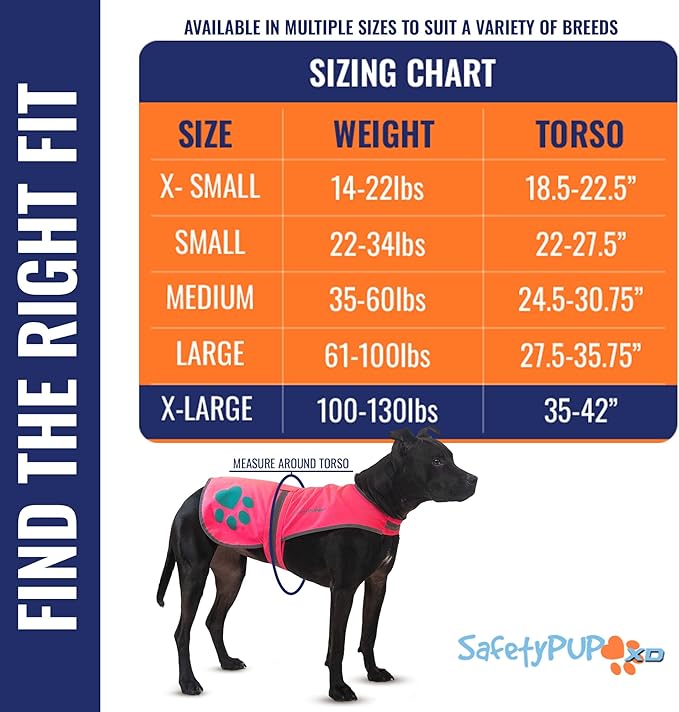 Dog Reflective Vest – Hi-Vis Fluorescent Visibility That Helps to Safeguard Your Pet On/Off Leash in Urban & Rural Areas (Pink, X-Large)