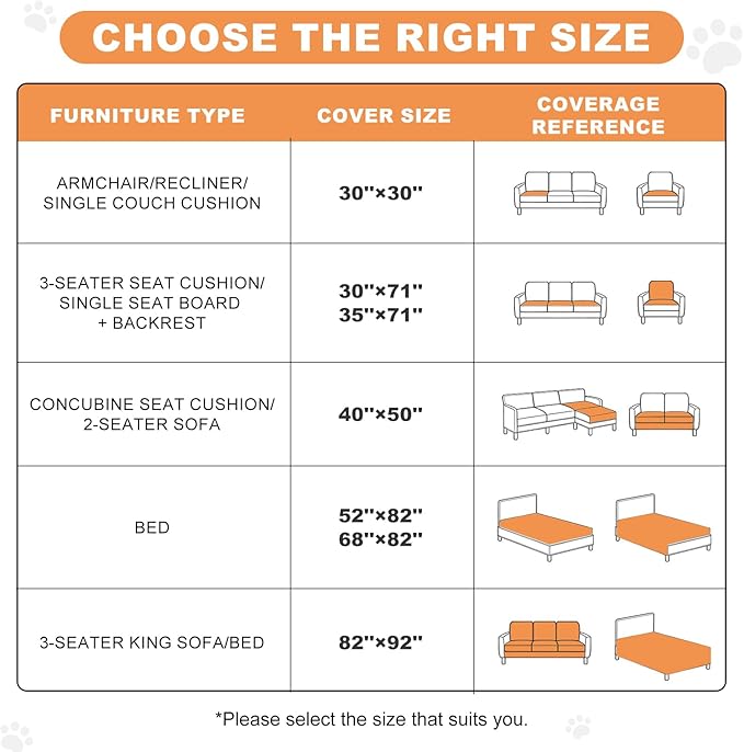 100% Waterproof Dog Couch Protector, Triple-Layer Waterproof Dog Bed Cover Pet Blanket Reversible 2-Tone Sofa Shield, Non-Slip Furniture Guard for Pets(82×92 Inch, Khaki+Off White)