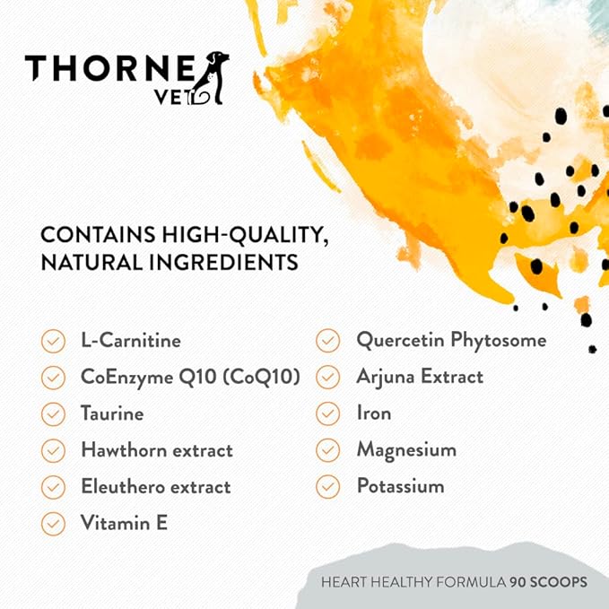 ThorneVET Heart Health Formula – Cardiovascular Support for Dogs & Cats, 90 Scoops