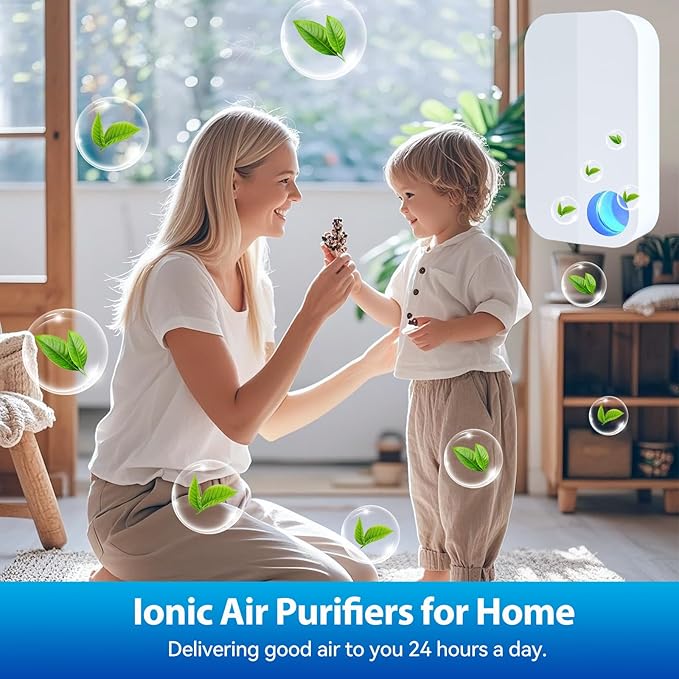 Air Ionizers Negative Ion Air Purifier for Home Portable Air Freshner for Office Living Room,kitchen,Bathroom,Pet Room, Quiet Operation Ionic Air Purifier for Bedroom(4)