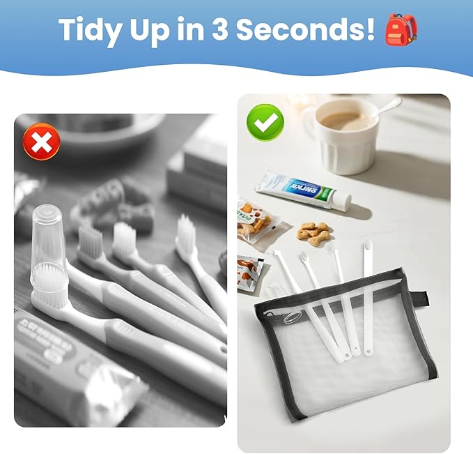 Dog Toothbrush Kit for Small Dogs - Puppy Tooth Brushing Kit with Finger Toothbrush & Soft Bristles, Dental Care Teeth Cleaning Set for Dogs and Cats