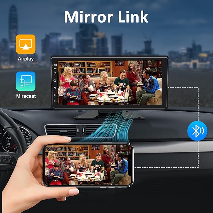 5 Channel Backup Camera System,Carplay & Android Auto,GPS Navigation, Touchable 11 inch Monitor with Loop Recording DVR car Stereo,1080P Rearview Camera for RV/Truck/Trailer Pickup,128GB Card