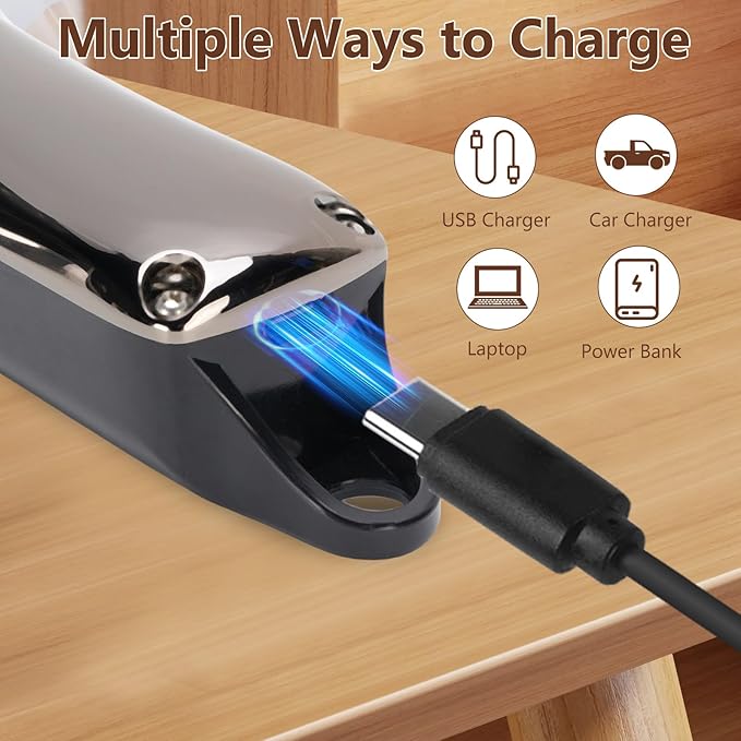Horse Clippers, Professional Cordless Horse Trimmer Shaver, Low Noise Horse Grooming Clippers with LED Digital Display for Horse Grooming