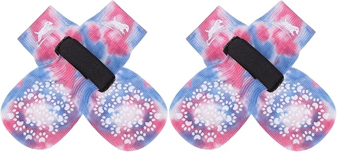 EXPAWLORER Anti Slip Dog Socks to Prevent Licking Paws, Dog Shoes for Hot Pavement, Dog Booties for Small Medium Large Senior Dogs, Traction Control Dog Boots & Paw Protectors for Hardwood Floors