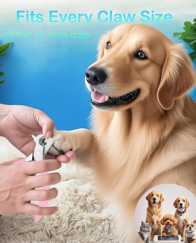 Large Dog Nail Clippers Wide Jaw Opening Heavy Duty Dog Nail Trimmer Cat Claw Clippers