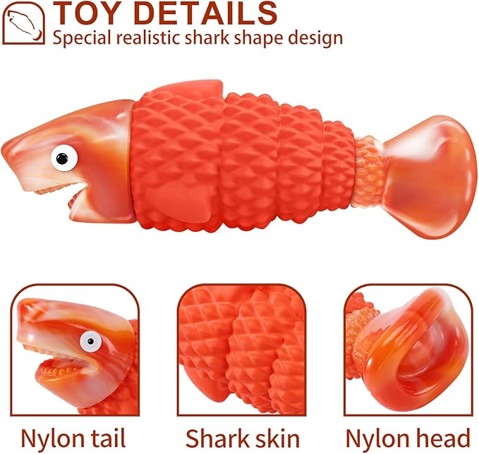 Indestructible Dog Toys for Aggressive Chewers Large Breeds, Durable Squeaky Toys for Super Chewers, Heavy Duty Tough Bone to Keep Them Busy, Interactive Dog Chew for Medium Breed