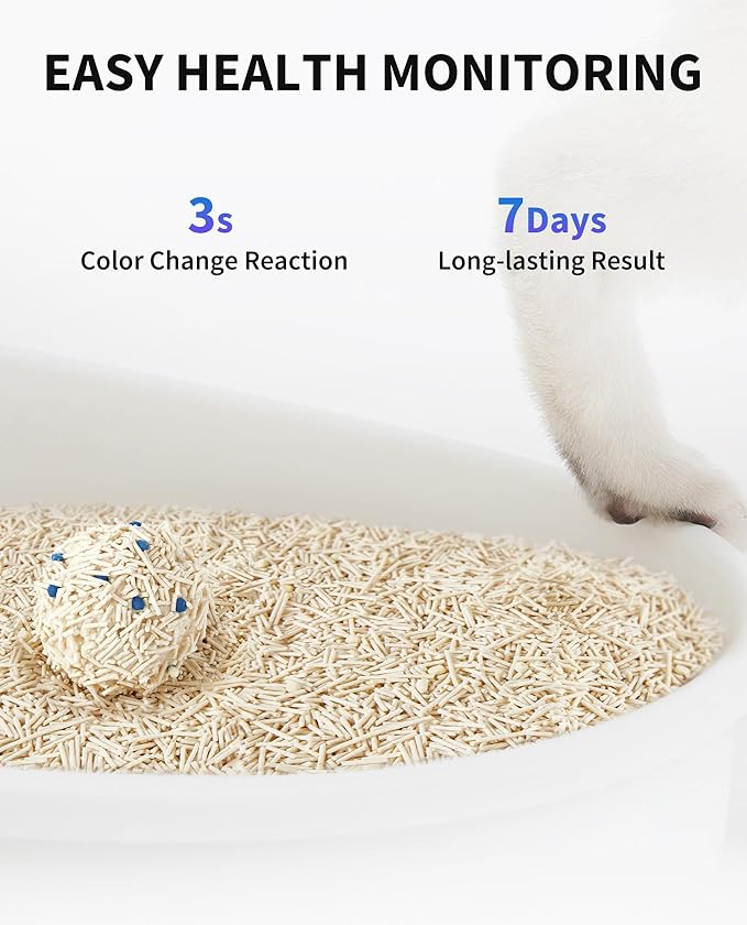 PETKIT New Occult Blood Monitoring Cat Litter, Ultra Absorbent Clumping Mixed Tofu Bentonite Litter, Odor Control and Dust Free