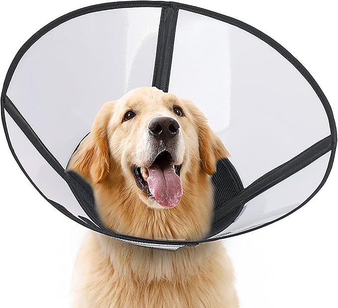 Soft Dog Cone Suitable for Postoperative Use in Dogs, Adjustable and Comfortable Elizabeth Collar, Used for Wound Care, Sterilization, Suitable for Medium to Large Dogs (XL)