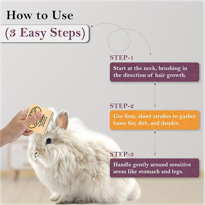 SleekEZ Cat Brush for Shedding & Cat Brushes for Indoor Cats | Pet Brush for Cats | Grooming Tool | Works for Short & Long Haired Pets | Great for All Fur Types | Made in USA | 1 pack | 2.5 inch